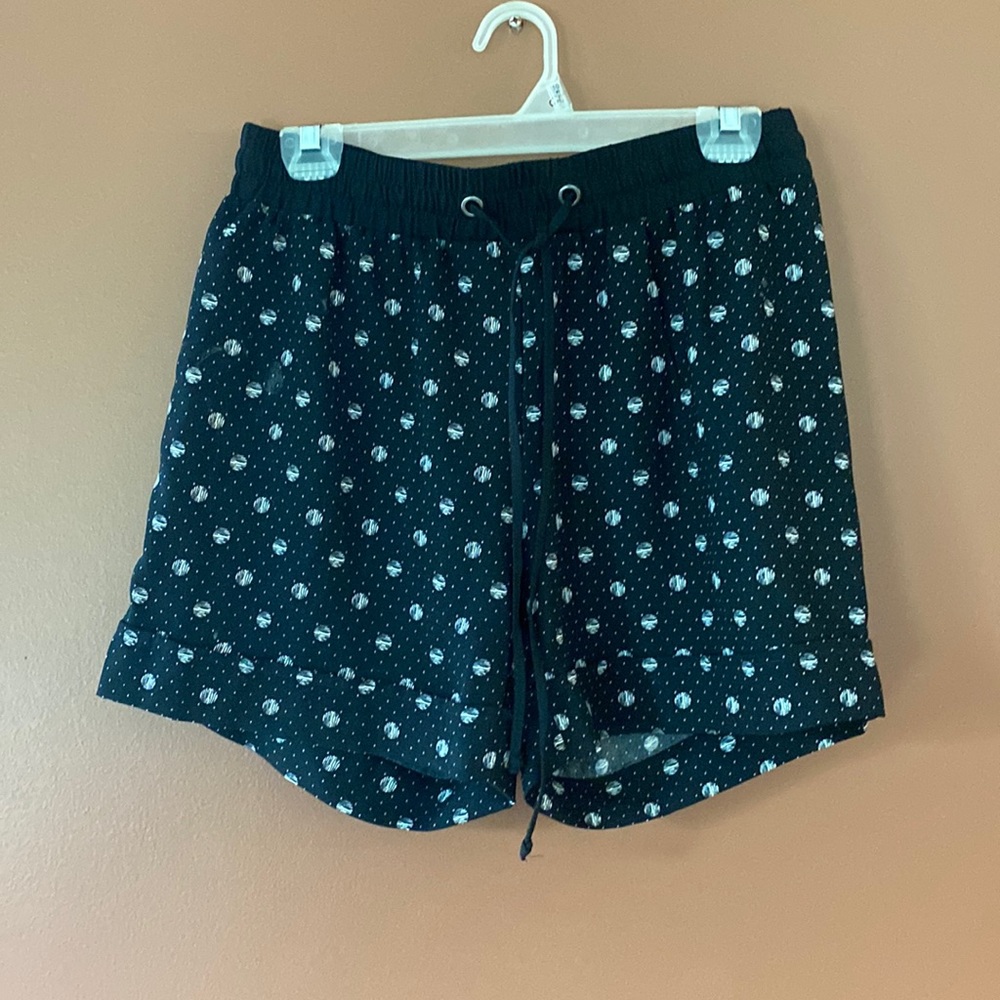 Zac and Rachel ladies black and white polkadotted shorts in size small.